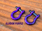 Shackles 3/4" (PAIR) Custom Powder Coated D Ring Shackles for Trucks and Jeeps